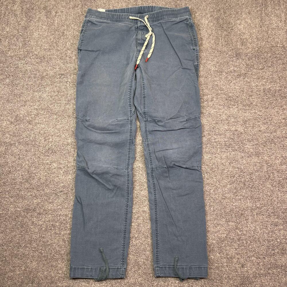 Topo Designs Pants Mens Large 32x30 Blue Canvas Jogger Elastic Waist Drawstring